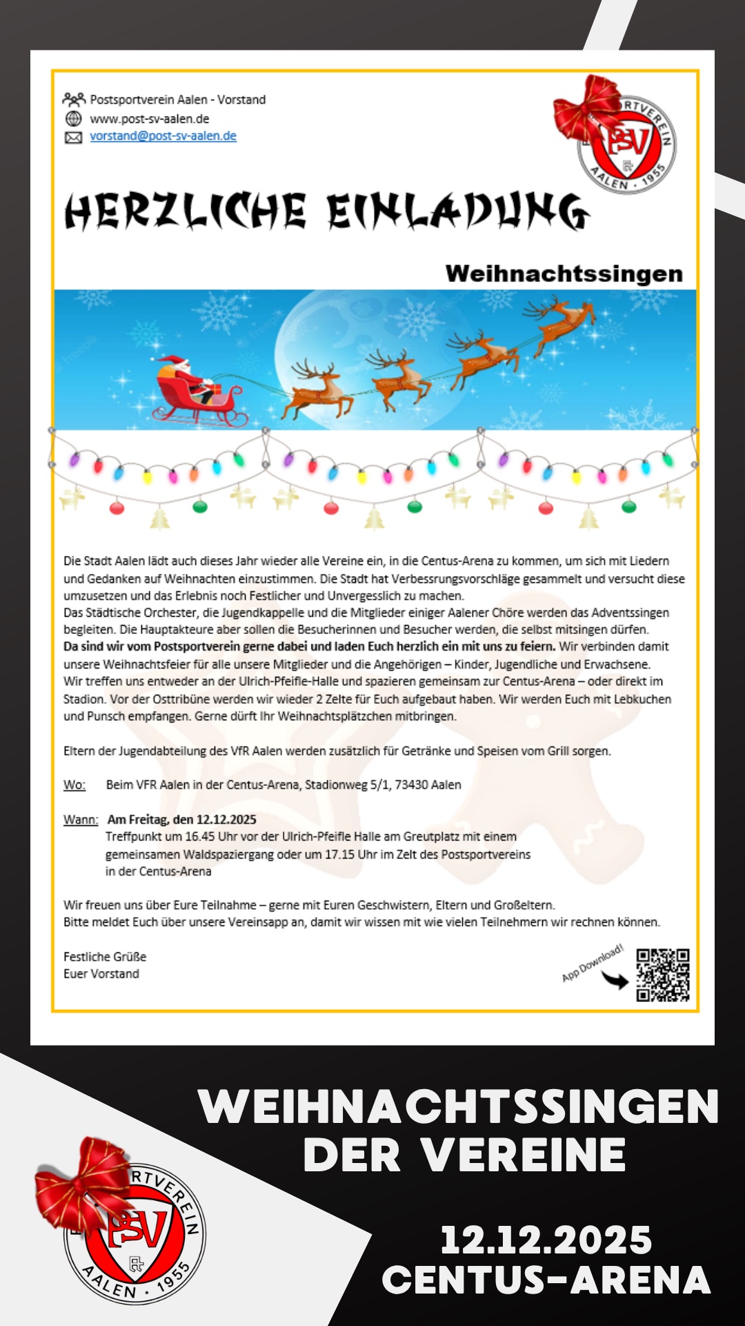 Adventssingen Einladung 2025